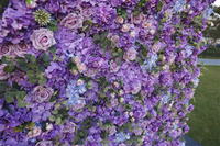 QSLH-CF274 enrouler fleur mur tissu Rose fleur mur violet fleur toile de fond violet mariage scène décoration