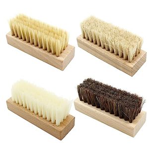 Brosse de nettoyage de chaussures en gros pour usine, avec poils naturels et manche en bois - Product Image 1