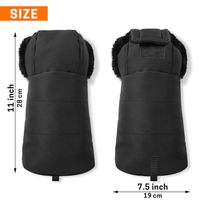 Gants universels pour poussette avec logo personnalisé, imperméables, hiver, mitaines pour poussette doublées de polaire, WA31