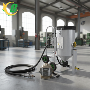 Machine de sablage portative de haute qualité à <span class=keywords><strong>double</strong></span> tête parabolique, avec poignée Deadman et télécommande semi-automatique - Product Image 2