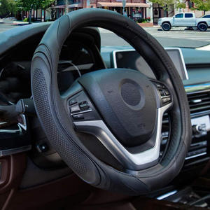 ที่หุ้มพวงมาลัยหนังสำหรับนวดแบบโค้งเว้าสไตล์สปอร์ตที่หุ้มพวงมาลัยสำหรับทุกฤดูกาลอุปกรณ์แต่งแต่งแต่งรถยนต์แบบไขว้กันทำจาก PU - Product Image 4