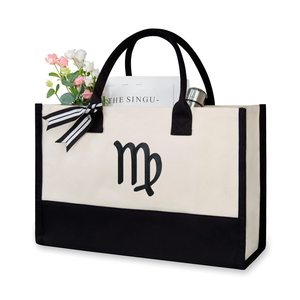 Công suất lớn Ladies <span class=keywords><strong>Tote</strong></span> biểu tượng tùy chỉnh Canvas gấp túi mua sắm tái sử dụng với thiết kế thời trang - Product Image 1