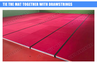 LINYIQUEEN 12M * 12M 40 '* 40' Tapis de compétition professionnel Tapis de championnat BJJ Couverture en PVC 6cm Mousse XPE