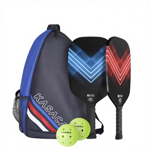 Ensemble de raquettes de pickleball en fibre de carbone de haute qualité, légères, sans bordure, noyau en nid d'abeille, approuvées USAPA, pour le divertissement - Product Image 1