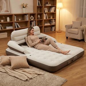 Lit gonflable pliable portable en PVC personnalisé pour la maison, l'intérieur, le <span class=keywords><strong>camping</strong></span> en plein air, avec <span class=keywords><strong>pompe</strong></span> intégrée - Product Image 1