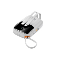 Station d'alimentation portable à affichage LED 2-en-1 haute capacité 10000 mAh, sortie 22,5 W, chargeur de téléphone portable, logo OEM, vente chaude