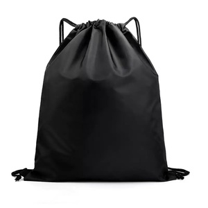 Custom Logo Letter Pattern Waterproof Polyester Drawstring Bag Promotion Cheap Gym Sport Backpack