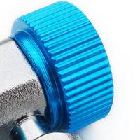 Raccord rapide manuel en cuivre pour gaz réfrigérant R134A, filetage SAE mâle, surface lisse, 1/4