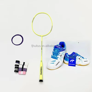 <span class=keywords><strong>Raquette</strong></span> de <span class=keywords><strong>badminton</strong></span> super dure avec poignée en carbone, kit complet avec surgrip en PU, chaussures, tension 22-24 LBS, contrôle de la balle - Product Image 5