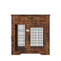 Cage pour animaux de compagnie en bois et métal rustique brun, durable et très vendue, pour la maison