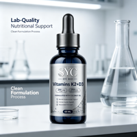Vitamines K2+D3 OEM à l'huile de coco avec 200 mcg de K2 et 250 mcg de D3 dans l'huile de coco pour le soutien des os et du système immunitaire