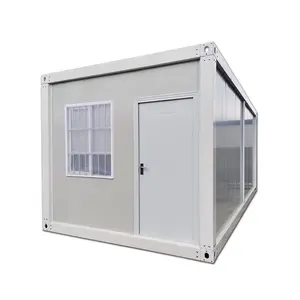 Dễ dàng để cài đặt 20 ft có thể gập lại Tị nạn nhà trại Tạm trú trang web văn phòng prefab gấp mở rộng container nhà