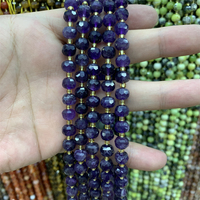 Perles Rondelles Facettées en Agate Naturelle 6x8mm, Tendance, Marque Tactful, Entretoises en Pierre Gemme pour DIY Bracelet et Collier