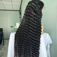 Perruque en cheveux humains |   Complet |   Long |   100% vierge vietnamienne |   Ondulations profondes 18-30 pouces |   Densité 180% |   Transparent HD |   Sans colle |   Cheveux