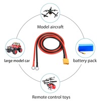 Kabel Terminal XT90 Female ke O-Ring 10AWG, Kabel Silikon Tahan Suhu Tinggi untuk Baterai Lipo RC dan Sistem Tenaga Surya