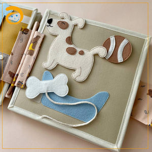 Nouveauté en gros préscolaire fait à <span class=keywords><strong>la</strong></span> main activité Montessori bébé mon premier livre enfants éducatif calme feutre tissu occupé livre - Product Image 2