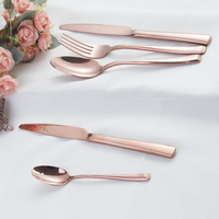 Factory Direct Sale Bulk Production Reusable Gold Cutlery Set Stainless Steel Flatware for Cake Serving