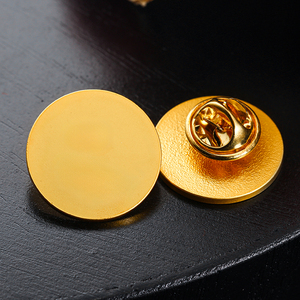 Laserable khoảng trống hot item bán buôn vàng bạc Brass bề mặt phẳng Vòng trống khắc laser DIY ve áo Pin huy hiệu - Product Image 3