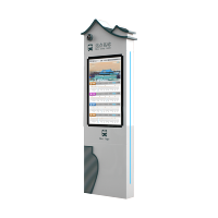 Kiosco de tótem de parada de autobús digital independiente de sombra completa 4K Señalización digital de parada de autobús Lcd legible con luz solar