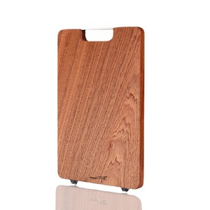 Tabla de cortar de madera maciza rectangular antibacteriana y antimoho con asa para frutas, verduras y carne - Product Image 2