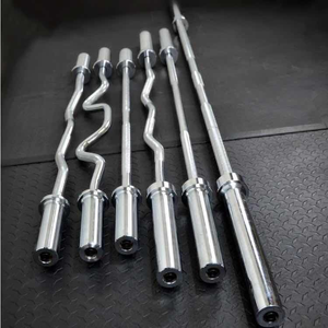 Barras cromadas de alta calidad para Olymp Bar <span class=keywords><strong>Power</strong></span> Lifting Barras de pesas curvas Fitness Levantamiento de pesas Precio de fábrica Material de acero - Product Image 6