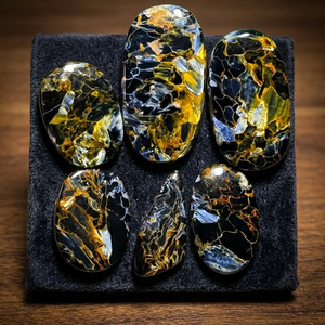 Piedra Preciosa Natural de Pietersita, Cabujón Pulido, Piedra Natural de Calidad para Joyería, Formas y Tamaños Variados, 20-30MM - Product Image 2