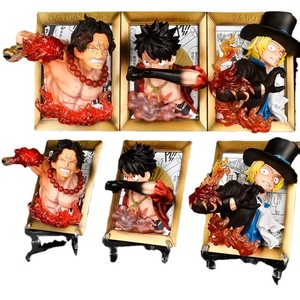 One Pieced ASL Brothers Frame figura Ace Sabo Luffy retrato modelo Marineford memoria decoración coleccionable - Product Image 5