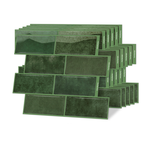 Pegatinas <span class=keywords><strong>de</strong></span> Azulejos Verde Esmeralda, Gel 3D Autoadhesivo, Revestimiento <span class=keywords><strong>de</strong></span> Cocina Impermeable, Paneles <span class=keywords><strong>de</strong></span> Pared Removibles para Hotel - Product Image 1