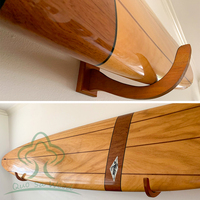 Support mural en bois durable pour planches de surf, snowboard, longboard et wakeboard – Présentoir de rangement pour planches de surf
