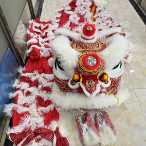 Traje de baile de León artesanal de China <span class=keywords><strong>para</strong></span> adultos, traje de actuación de tamaño Normal <span class=keywords><strong>para</strong></span> <span class=keywords><strong>dos</strong></span> <span class=keywords><strong>personas</strong></span>, traje de León de baile de cultura china - Product Image 1