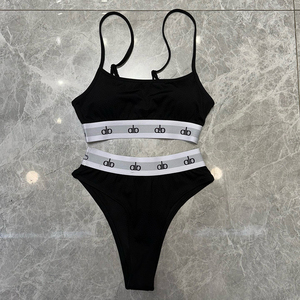 Set Canotta Traspirante Sexy con Logo Lettera, Reggiseno Sportivo da Donna per Fitness e Yoga, Intimo Esterno - Product Image 4