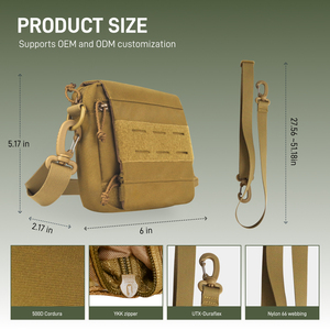 Bolsa Táctica Desmontable <span class=keywords><strong>para</strong></span> Senderismo, con Correa <span class=keywords><strong>para</strong></span> el Hombro, <span class=keywords><strong>para</strong></span> Chaleco, Sistema Molle, Almacenamiento de Equipo de Defensa Personal - Product Image 3