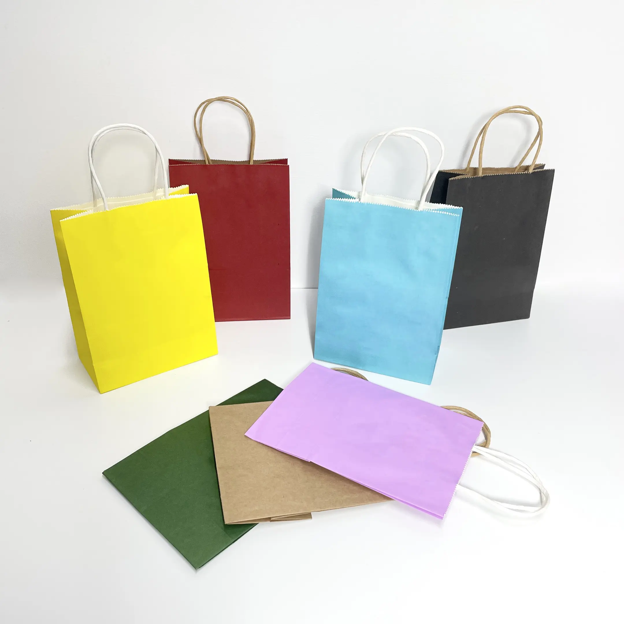 Saco de papel kraft reciclado sacos de papel marrom kraft saco de papel para fast food tirar 11*15*7.5cm