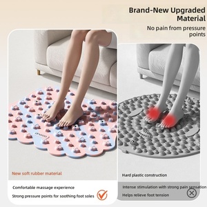 Tapis de massage des pieds rectangulaire à semelle rigide en gel souple, ultra-doux, pour la relaxation et le soulagement de la pression, épaisseur 15 mm, avec 6 billes magnétiques en silicone liquide - Product Image 2