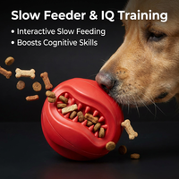 Balle distributrice de friandises interactive à texture ondulée personnalisée pour chiens, jouet d'entraînement et distributeur de nourriture lente pour chiens de petite et moyenne taille