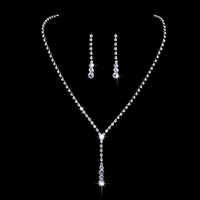 Ensemble Collier Boucles d'Oreilles Bracelet Strass Diamants Étincelant pour Mariage et Anniversaire – Bijoux Femme Sexy de Grossiste
