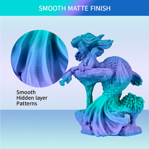 Nuovo arrivo ERYONE Matte PLA gradiente colore Dreamland verde acqua-viola brillante colore primaverile 1.75mm 1kg gradiente opaco PLA plastica - Product Image 4