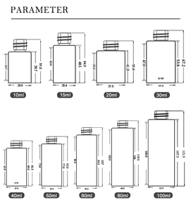 Envase de Vidrio Rosa, Blanco y Azul para Suero de Cuidado de la Piel de Lujo, 20ml, 30ml, 50ml, 100ml, Botella Vacía para Cosméticos, Aceite para la Piel y Cuidado del Cabello, con Gotero - Product Image 4