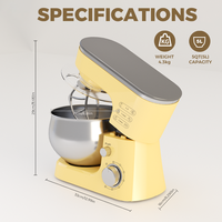 Nouvelle Version Améliorée - Batteur sur Socle Professionnel 1400W avec Bol de 6L, 6 Vitesses et Fonction Pulse - Conception à Levage Automatique pour les Pâtissiers à Domicile