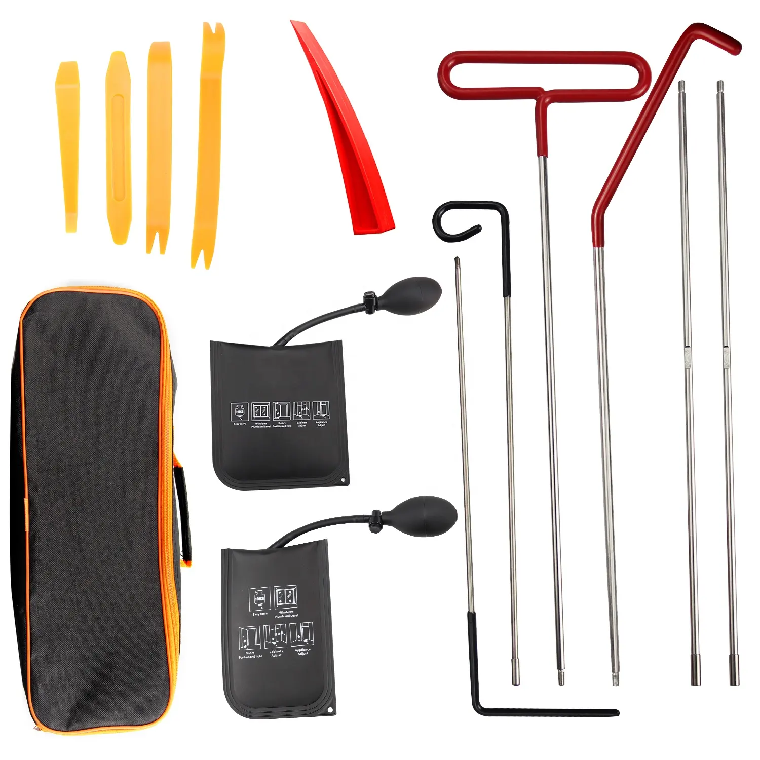Kit de herramientas de apertura de coche, juego de cerradura de desbloqueo de puerta con cuña de aire de largo alcance, 13 Uds., gran oferta de Amazon