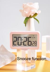 Digital Alarm <strong>Clock</strong> <strong>Bedside</strong> -Battery Powered <strong>Clock</strong> with LCD Display Volume Adjustable Snooze Mode for Bedroom Office Desk Travel - Product Image 6