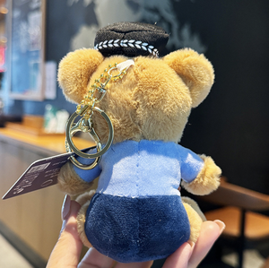 Nouvel Arrivage Porte-clés Pendentif Ours en Peluche Mini Uniforme Policier Pompier Agent de Police Routière Cadeaux à Suspendre - Product Image 6