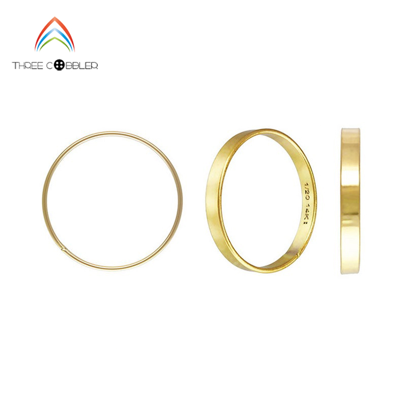 Simple Fashion 14k Gold Filled Simple Band Ring for Women