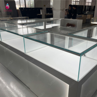 Vitrine de présentation de bijoux de luxe Sundo, blanche, sans cadre, en verre, avec tiroir verrouillable, pour magasin de bijoux, fabricant de vente au détail