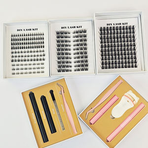 <span class=keywords><strong>Cils</strong></span> en grappes naturels et moelleux, vente en gros, marque privée, <span class=keywords><strong>cils</strong></span> individuels pré-coupés, kit d'extension de <span class=keywords><strong>cils</strong></span> DIY à <span class=keywords><strong>domicile</strong></span> - Product Image 1