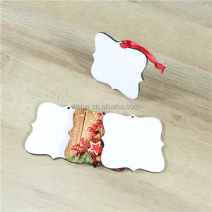 MDFSUB Árbol de Navidad Decoración Sublimación Adorno colgante Espacios en blanco 3mm MDF Doble cara Espacios en blanco Sublimación Adornos de Navidad