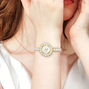 Orologio al quarzo con straccio in oro <span class=keywords><strong>Vintage</strong></span> classico con straccio in zircone impermeabile con scatola regalo di lusso per donne e ragazze - Product Image 4