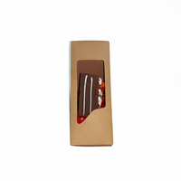 Boîte d'emballage pour gâteaux de boulangerie SP2682, boîte d'emballage alimentaire en papier, boîte à emporter en papier kraft, fenêtre transparente triangulaire
