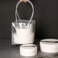 Boîte à gâteau ronde jetable en carton avec couvercle et base en carton rigide, adaptée aux aliments, personnalisable