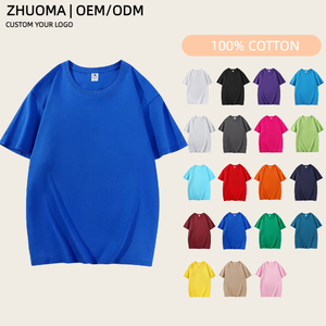 Zhuoma Tùy Chỉnh Áo Thun Nặng Cotton 180gsm Phong Cách Mềm Mại T-Shirts Dày In Ấn Tùy Chỉnh Tees Nhà Sản Xuất T-Shirt - Product Image 3
